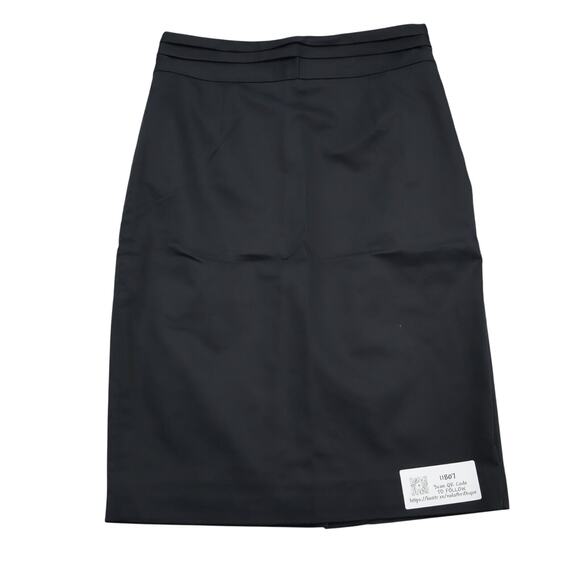 Club Monaco Skirt Womens 2 Black Cotton Stretch A Line Knee Length Work Bottoms - Picture 1 of 15